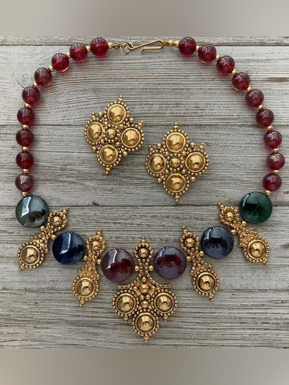 JOSE BARRERA x Avon Vintage Adriatic Collection Moghul Necklace & Earring Set - Picture 2 of 12